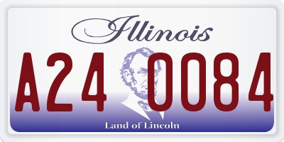 IL license plate A240084