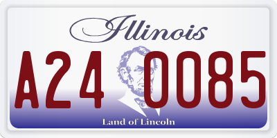 IL license plate A240085