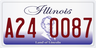 IL license plate A240087