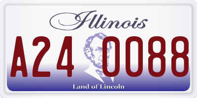 IL license plate A240088
