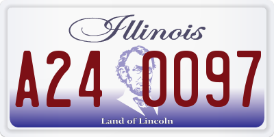 IL license plate A240097