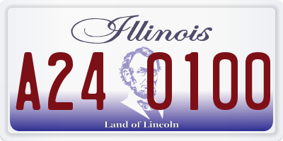 IL license plate A240100