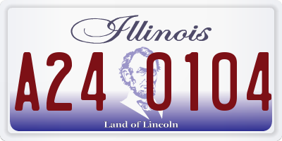 IL license plate A240104