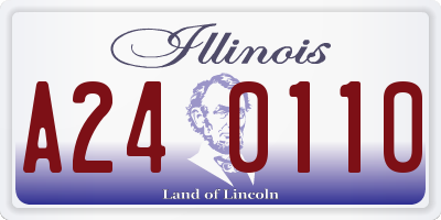 IL license plate A240110