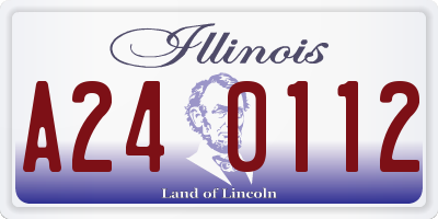 IL license plate A240112