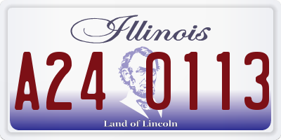 IL license plate A240113