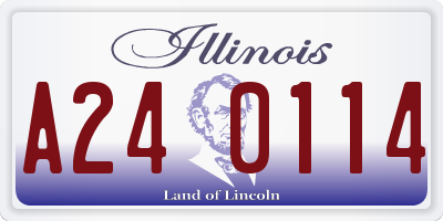 IL license plate A240114