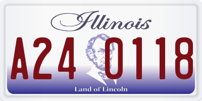 IL license plate A240118