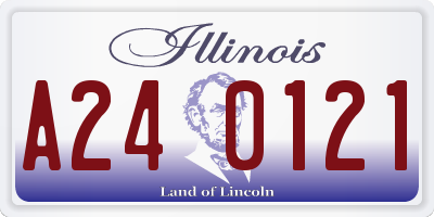 IL license plate A240121