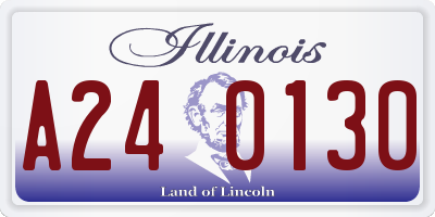 IL license plate A240130