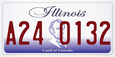 IL license plate A240132