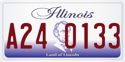 IL license plate A240133