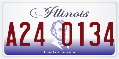 IL license plate A240134
