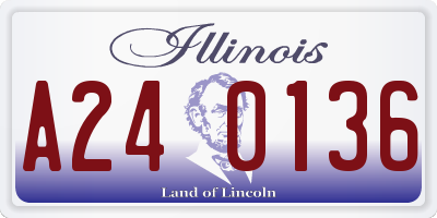 IL license plate A240136