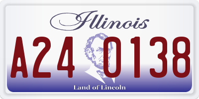 IL license plate A240138