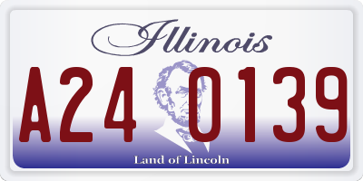 IL license plate A240139
