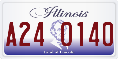 IL license plate A240140
