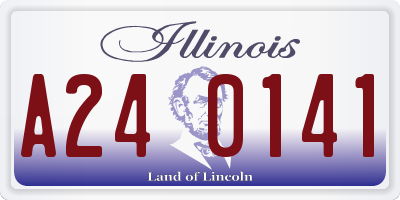 IL license plate A240141
