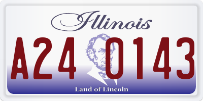 IL license plate A240143