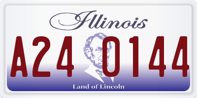 IL license plate A240144