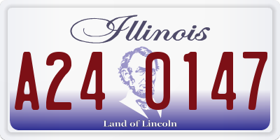 IL license plate A240147