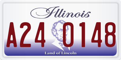 IL license plate A240148