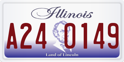 IL license plate A240149