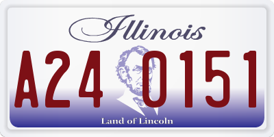 IL license plate A240151