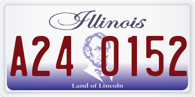 IL license plate A240152