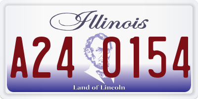 IL license plate A240154