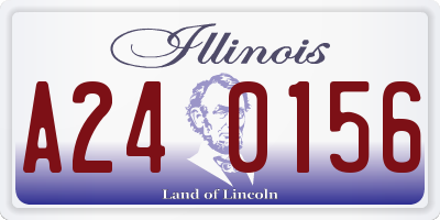 IL license plate A240156