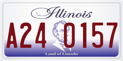 IL license plate A240157