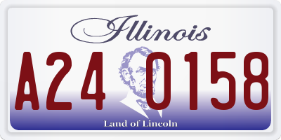 IL license plate A240158
