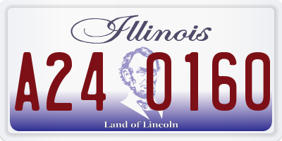IL license plate A240160