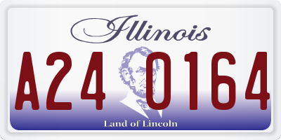 IL license plate A240164