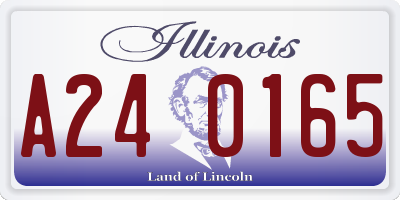 IL license plate A240165