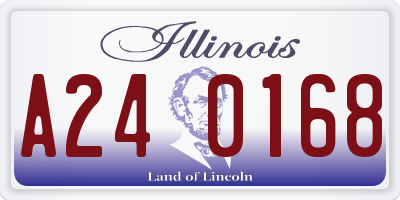 IL license plate A240168