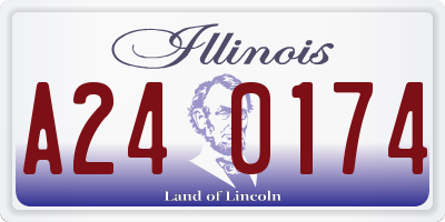 IL license plate A240174