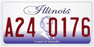 IL license plate A240176