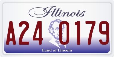 IL license plate A240179