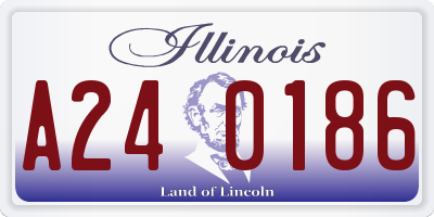 IL license plate A240186