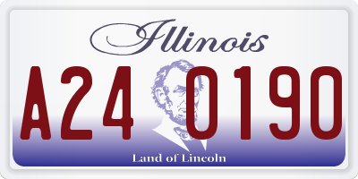IL license plate A240190
