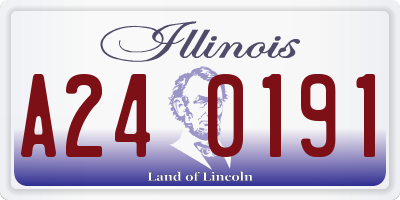 IL license plate A240191