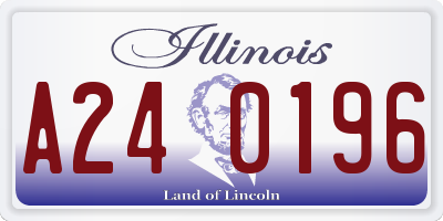 IL license plate A240196