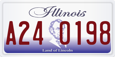 IL license plate A240198