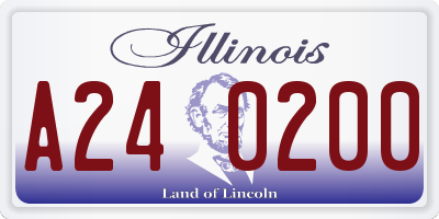 IL license plate A240200