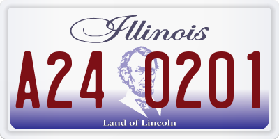 IL license plate A240201
