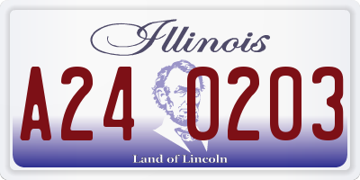 IL license plate A240203