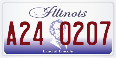 IL license plate A240207