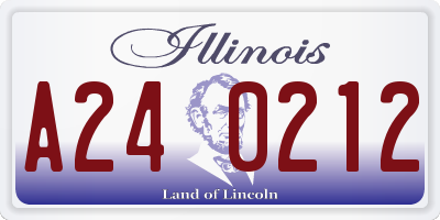 IL license plate A240212